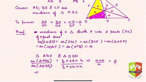 Medians Of A Triangle Trisect Each Other GEOMETRY THEOREMS 05 YouTube