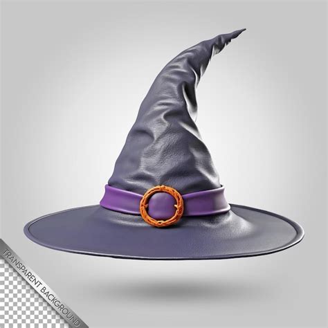 Premium PSD A Witch Hat With A Purple Band And A Black Hat With A