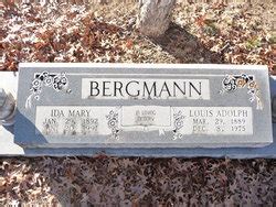 Ida Mary Minnich Bergmann M Morial Find A Grave