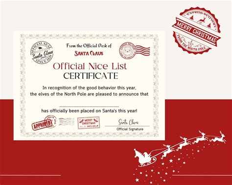 Editable Letter From Santa Claus Certificate Envelope Christmas Letter Custom Letter