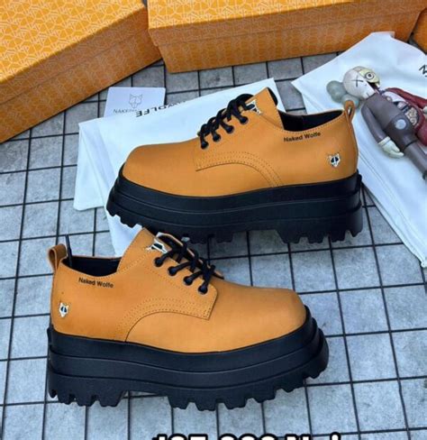 Naked Wolfe Platform Shoes Orange Bold Streetwear Statement Jsfootis