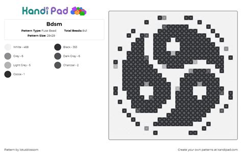 Bdsm Fuse Bead Pattern Kandi Pad Kandi Patterns Fuse Bead Patterns