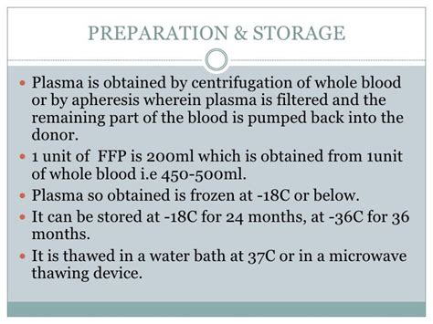 Fresh frozen plasma