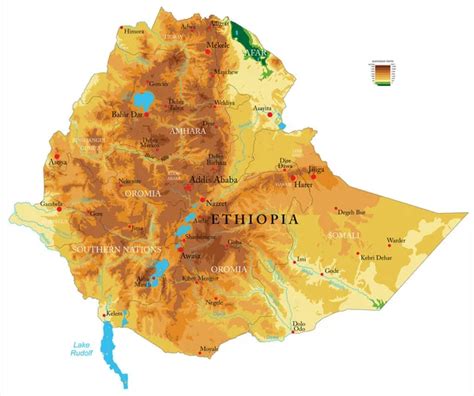 Kazakhstan Highly Detailed Physical Map Vector Format All Relief Forms