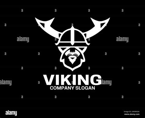 Viking Logo Design Icon Symbol Vector Template Human Viking Logo