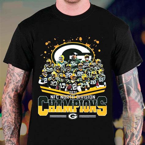 Green Bay Packers Team Nfc North Division 2021 Champions T Shirt T