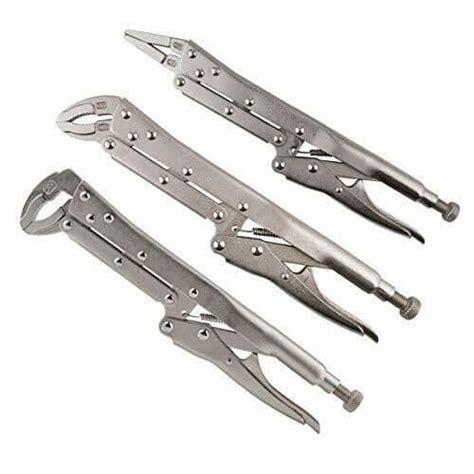 3pc Long Reach Locking Plier Set Us Pro 1837