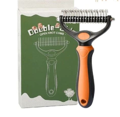 Pet Grooming Brush For Dogs And Cats Double Sided Shedding And Dematting