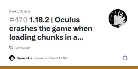 1 18 2 Oculus Crashes The Game When Loading Chunks In A Multiplayer Server · Issue 470