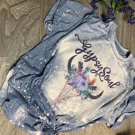 Bleached T Shirt Gypsy Soul T Shirt Distressed Etsy