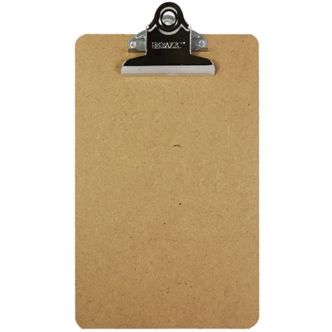 BAZIC Memo Size Wood Hardboard Clipboard w/Sturdy Spring Clip, 9" x 6" Mini Small Paperboard ...