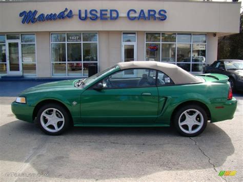 1999 Electric Green Metallic Ford Mustang Gt Convertible 25841745