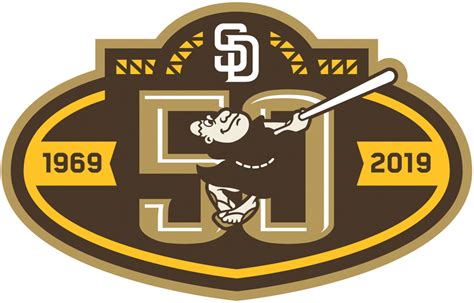 San Diego Padres Anniversary Logo National League Nl Chris