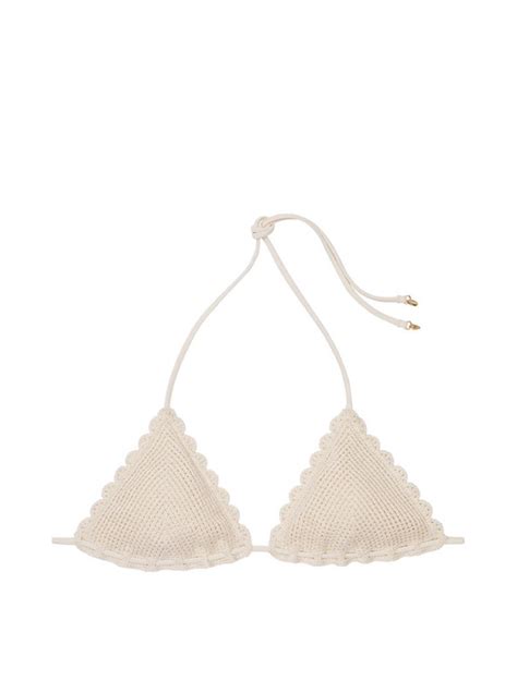 Victoria S Secret Swim Crochet Triangle Bikini Top Crochet