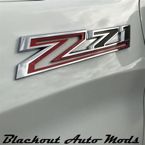 2019 2021 Chevrolet Silverado Z71 Fender Emblem Carbon Fiber Decal