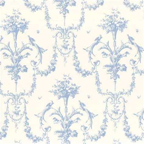 Tela Toile De Jouy En Color Azul Corne D Abondance 88046716