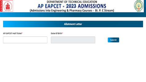 AP EAMCET BiPC Seat Allotment 2023 Released Reporting Begins Today