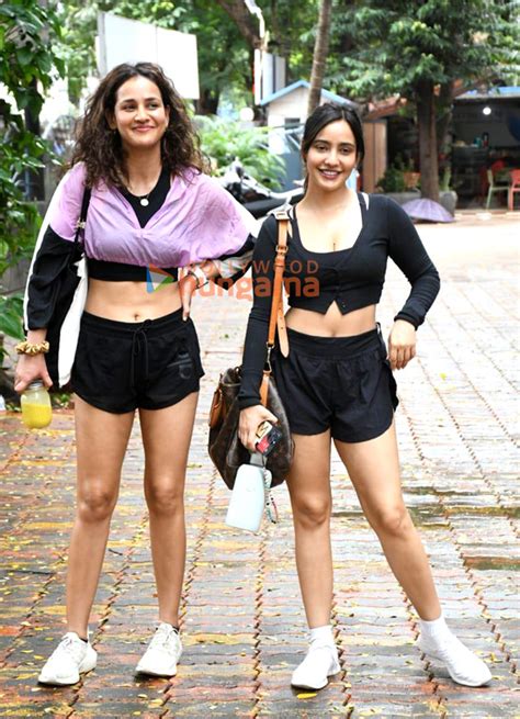 Photos Neha Sharma And Aisha Sharma Snapped Outside The Gym In Bandra