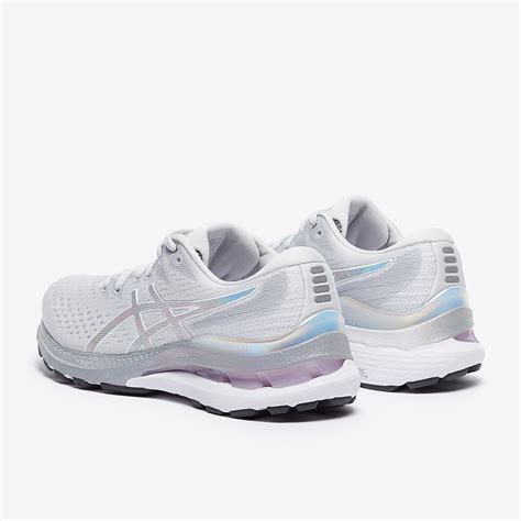 Asics Womens Gel Kayano 28 Platinum Glacier Greywhite 1012b133 020 Prodirect Running