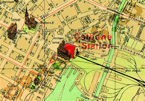 Pharus Pharus Historischer Stadtplan Kristiania 1910