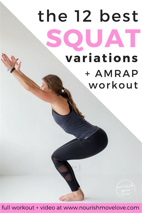 12 Squat Variations Lower Body AMRAP Workout Amrap Workout Squat