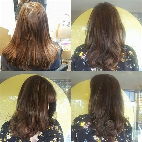 Fabulous Beforeandafter Transforming A Brassy Tint Into A Luxurious And Sultry Softly Highlighted