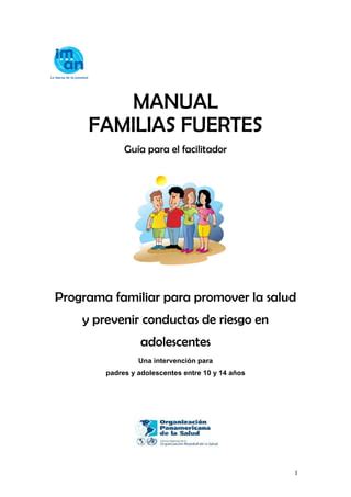 Manual Familias Fuertes Guia Para El Facilitador Pdf