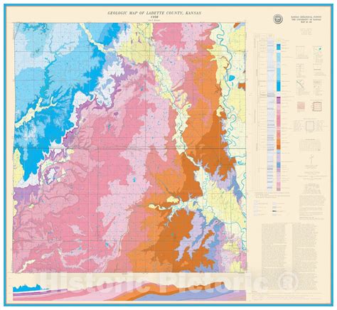Map Geologic Map Of Labette County Kansas 1998 Cartography Wall Ar