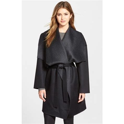 Fleurette Wool And Cashmere Double Face Wrap Coat Belted Wrap Coat