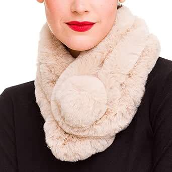 Fur Collar Scarf For Women Faux Fur Scarves Neck Shrug For Spring Fall