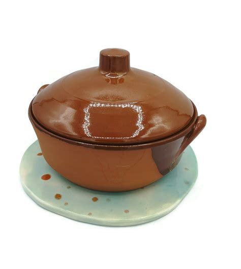 Handmade Ceramic Trivet For Hot Dishes Round Trivet Etsy