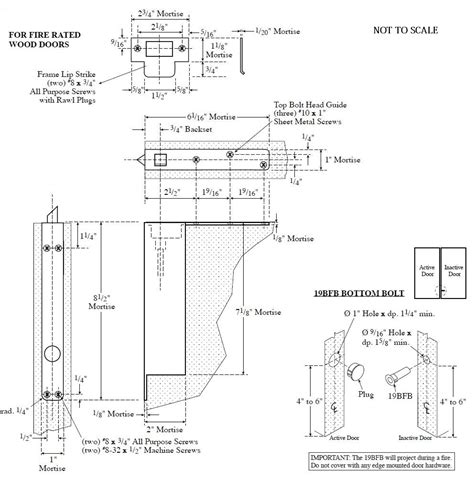 Self Latching Flush Bolt With Bottom Fire Bolt For Wood Doors