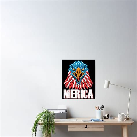 Eagle Mullet 4th July Usa American Flag Merica Poster For Sale By