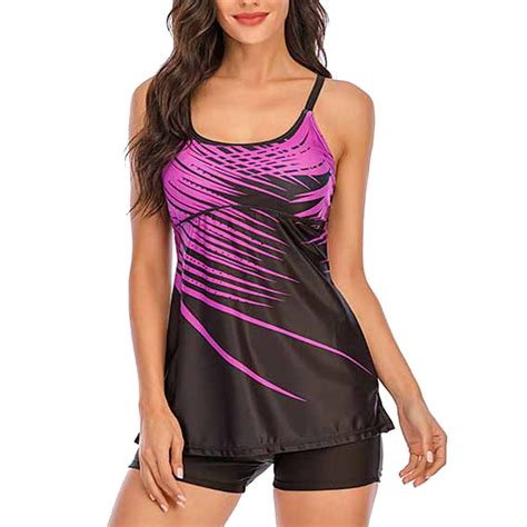 Szxzygs Swimsuit Tops For Women 2024 Ladies Feather Print Sexy Pull