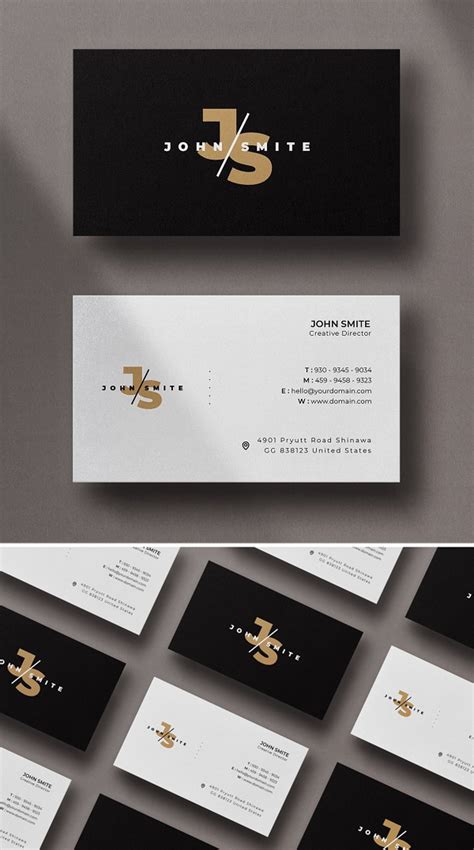 Minimal Clean Business Cards Psd Templates Graphic Design Junction