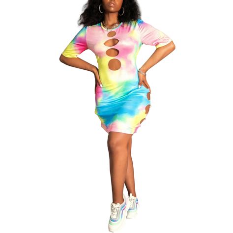 Us 798 Sexy Tie Dye Dress 4257 Dream