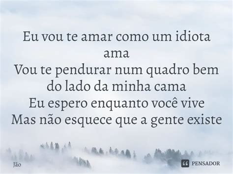 ⁠eu Vou Te Amar Como Um Idiota Ama Vou Jão Pensador