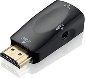 Adaptador conversor de vídeo macho HDMI banhado a ouro para VGA fêmea