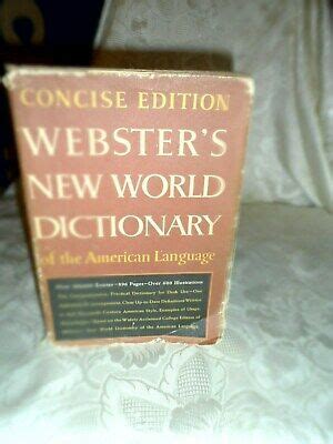 CONCISE EDITION WEBSTERS NEW WORLD DICTIONARY COPYRIGHT 1960 EBay