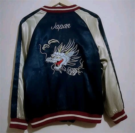 Sukajan Jacket Ryu Head Dragon Fesyen Pria Pakaian Atasan Di Carousell