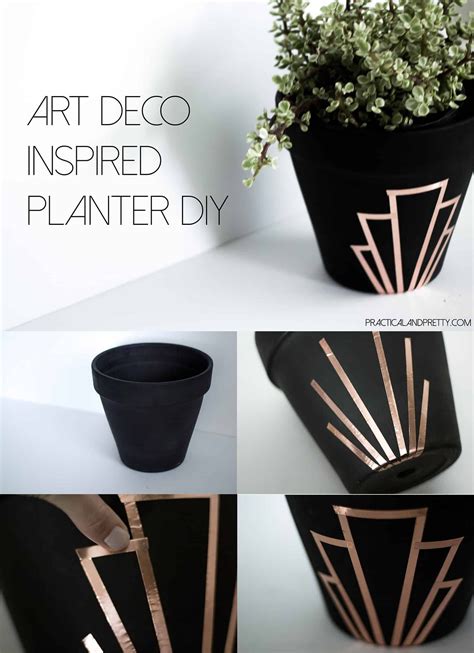 Diy Art Deco Inspired Planter Diy Art Deco Art Deco Inspired Planters