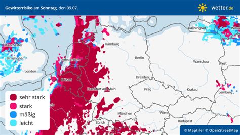 Neue Gewitter mit Unwettergefahr durch Starkregen Hagel und Orkanböen