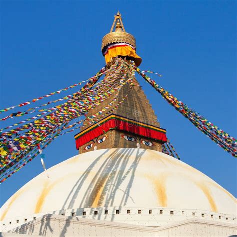 Boudhanath Stupa Kathmandu City Buddhism In Nepal Stock Photo Image