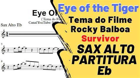 Eye Of The Tiger Survivor Partitura Sax Alto Eb Sheet Music Youtube