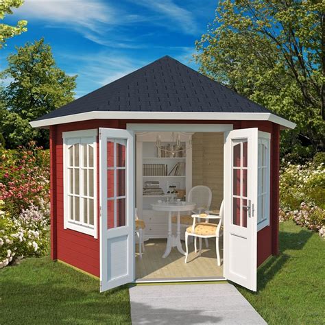 Natura Elysian Hexagonal Summerhouse Summer Houses Garden Buildings