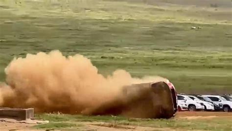 Wrc Kenya Shakedown Katsuta Big Crash Rolls Vid O Dailymotion