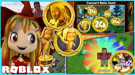 ALL STAR TOWER DEFENSE CONCERT RELIC HUNT BADGES TROPHY ROBLOX