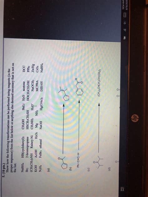 Solved 5 10 Pts Show How The Following Transformations Chegg