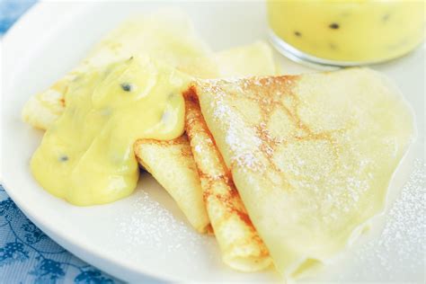 Crepes With Passionfruit Curd