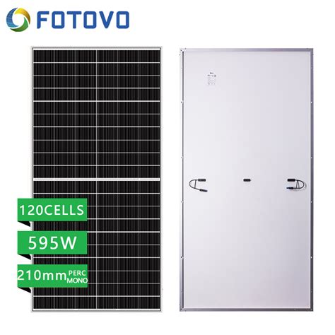 595W Solar PV Panel Half Cut Cells Mono P Type Solar Module China